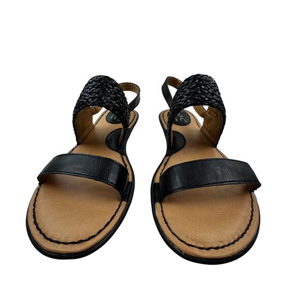 Born Concepts Vegan Leather Braided Double Strap Comfort Sandals Women's Size 8 - Picture 2 of 9